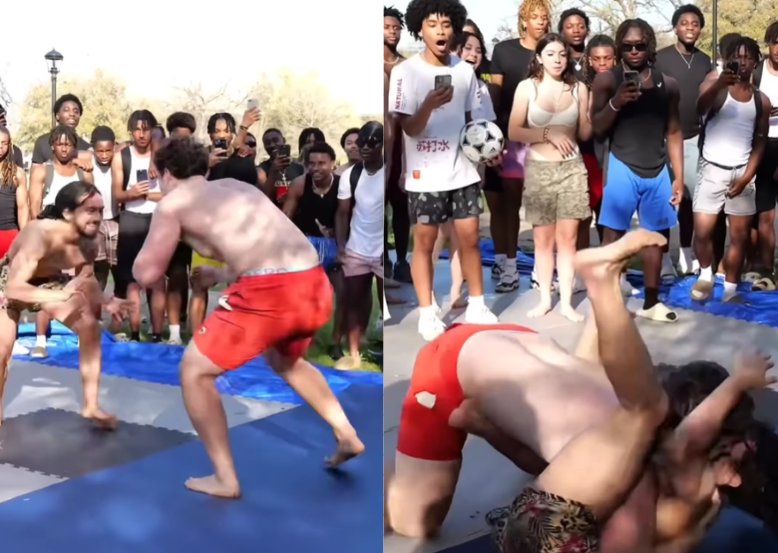 Ce se intampla cand un practicant de lupte libere se intalneste cu unul de jiu jitsu brazilian? (VIDEO)