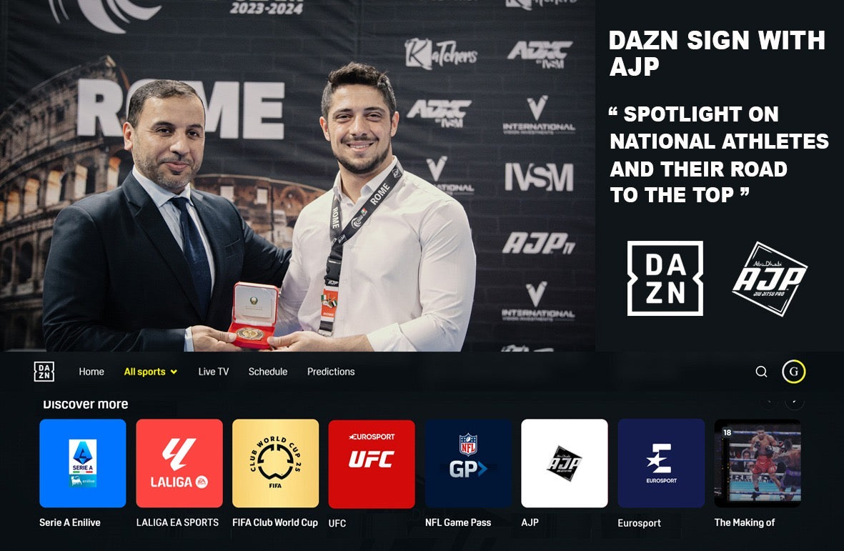 Jiu-Jitsu intra pe scena globala: AJP se asociaza cu DAZN, liderul mondial in streaming sportiv