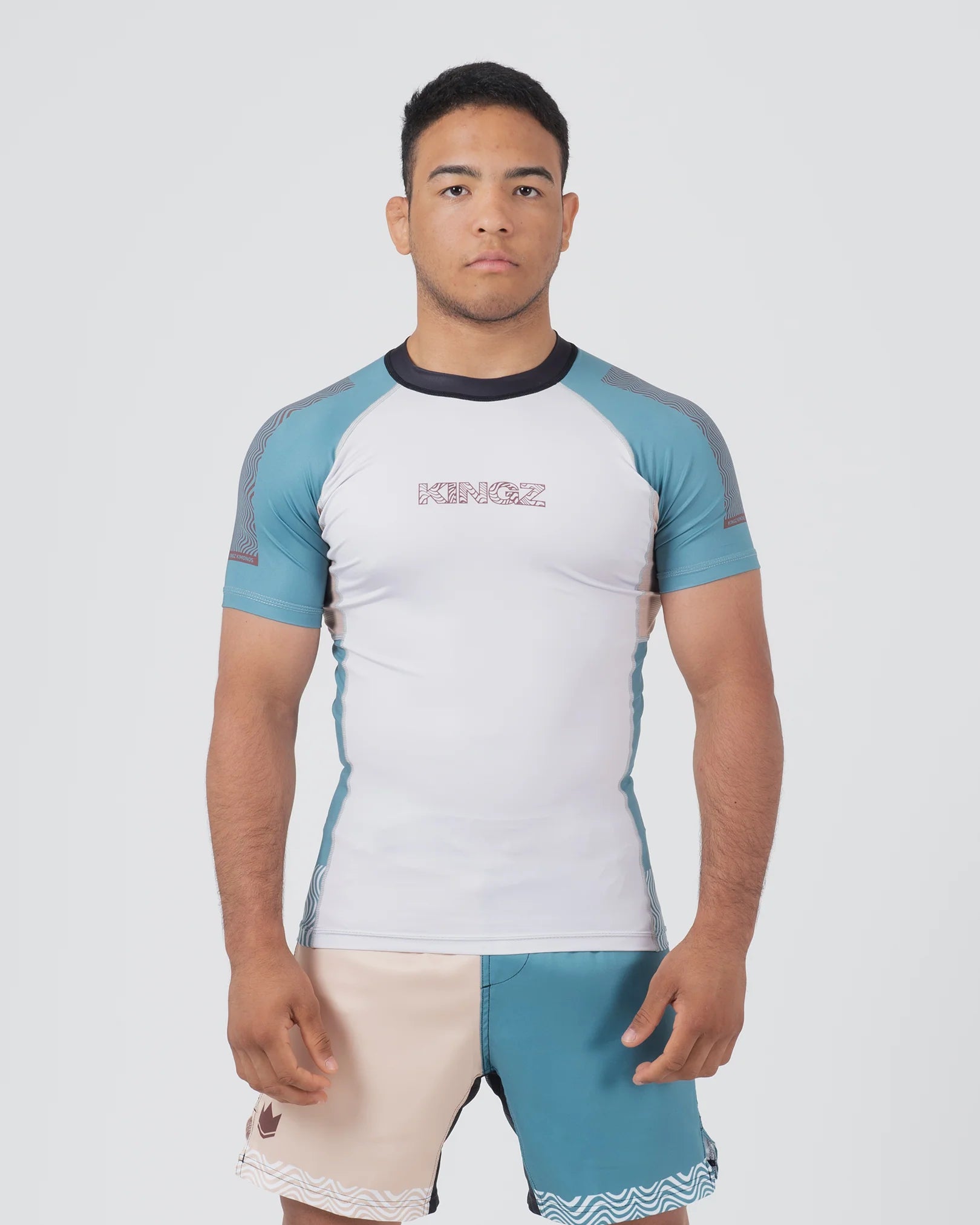 Rashguard Maneca Scurta KINGZ Flow - TAN