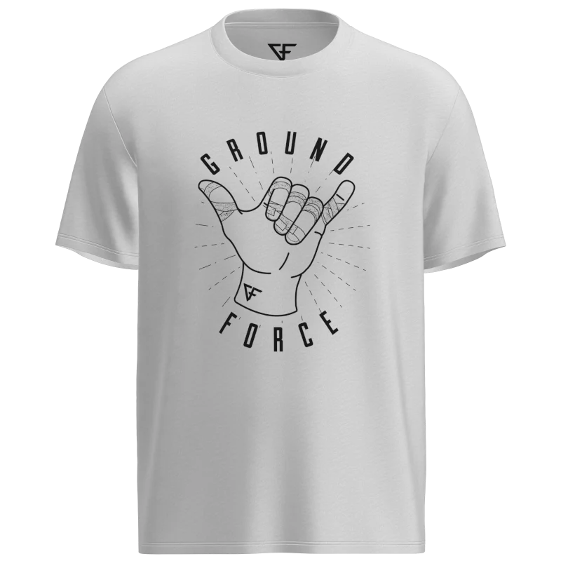 Tricou GROUND FORCE Hang Loose - Alb