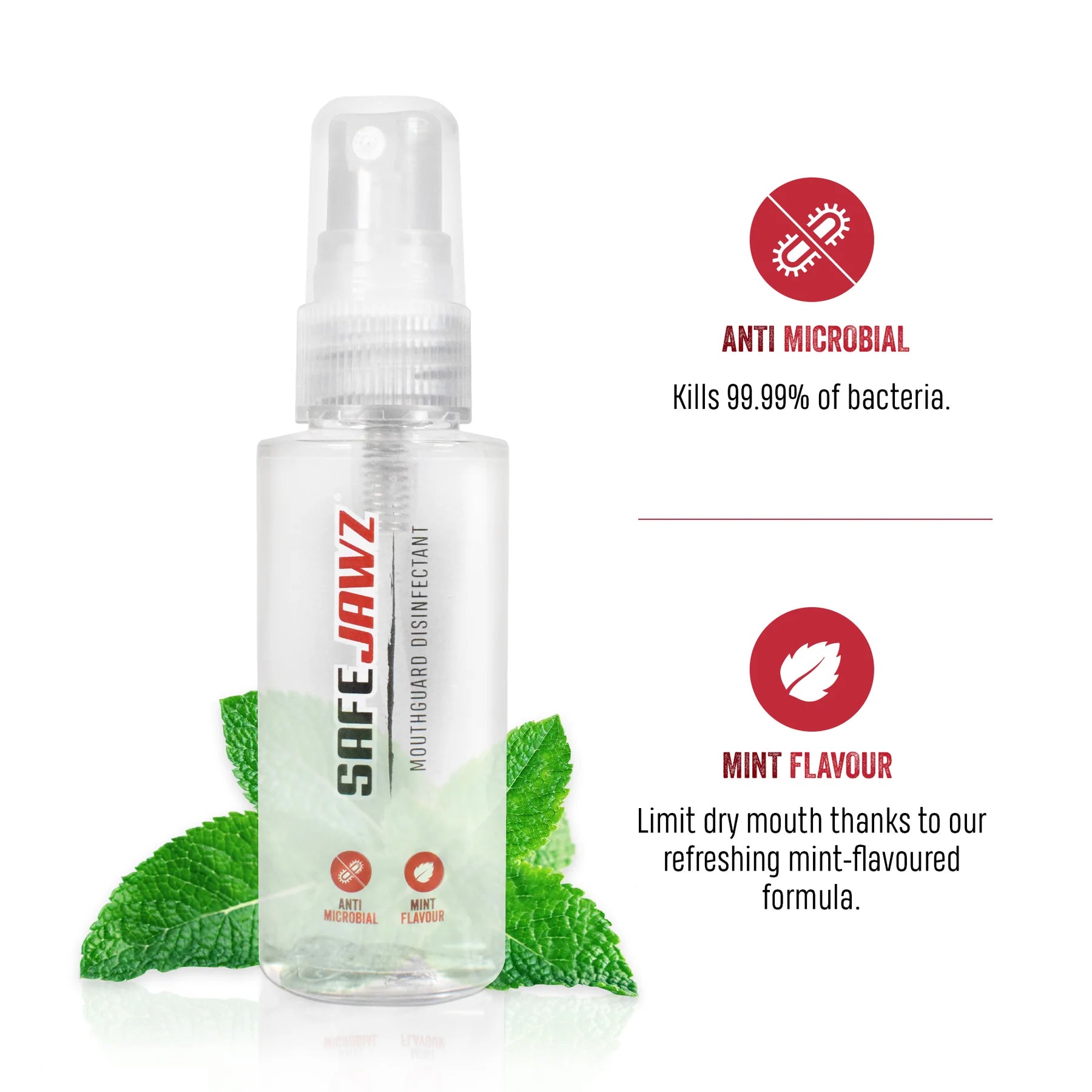 Spray Antibacterian SAFEJAWZ ( Pentru Curatarea Protezei Dentare )