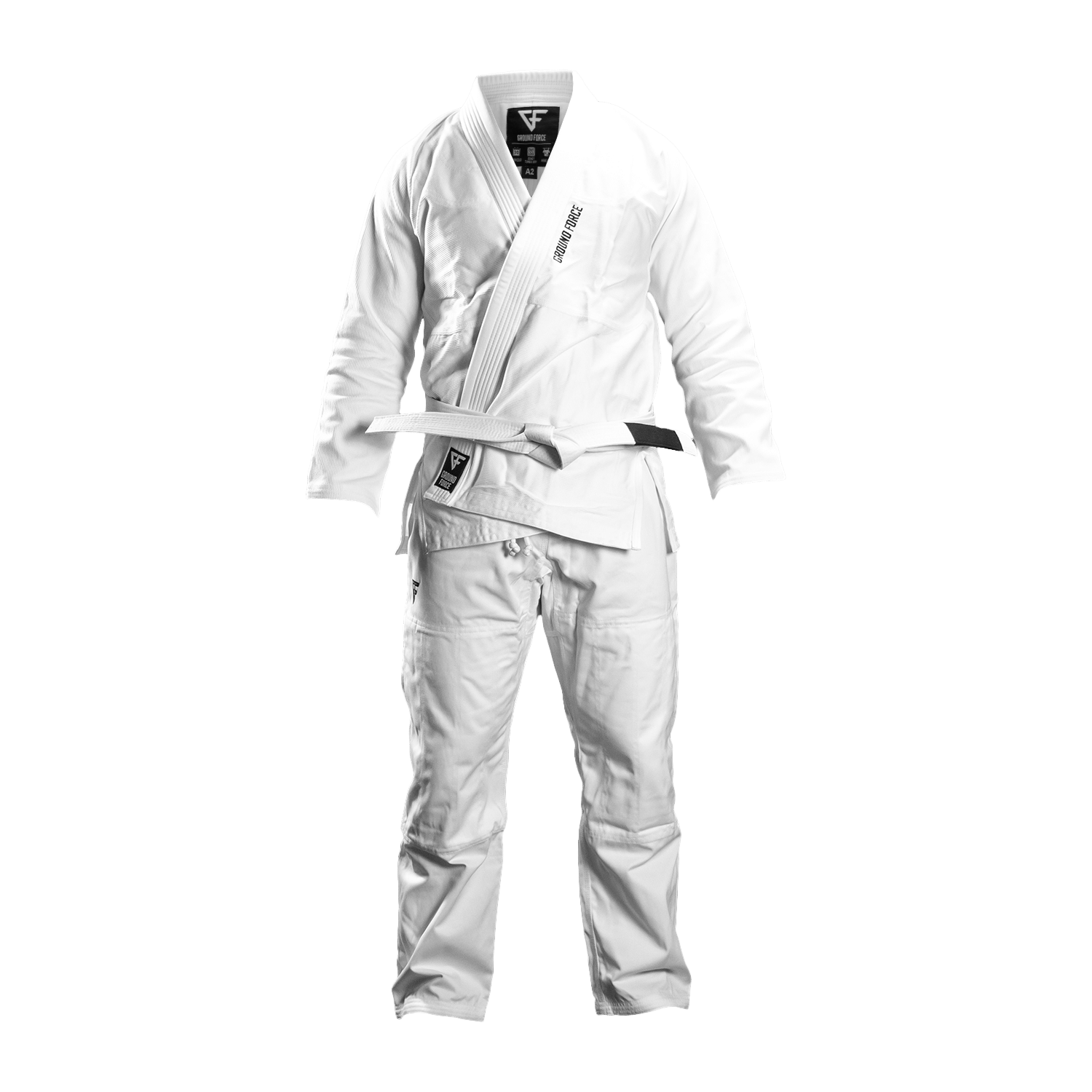 Kimono Brazilian Jiu Jitsu GROUND FORCE Basic Gi V2 - Alb