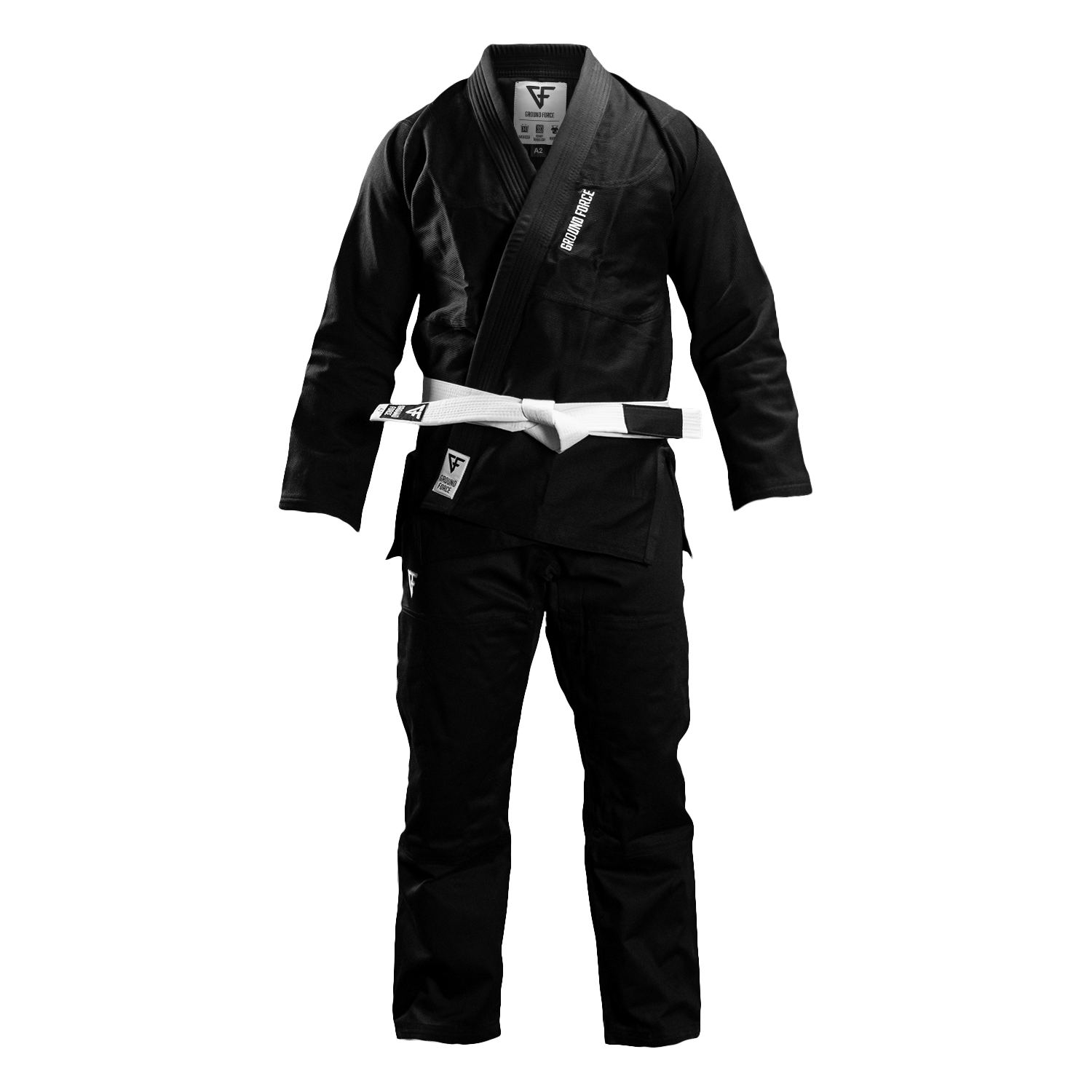 Kimono Brazilian Jiu Jitsu GROUND FORCE Basic Gi V2 - Negru