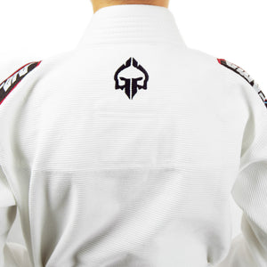 Kimono Copii Brazilian Jiu Jitsu GROUND GAME Ninja - Alb