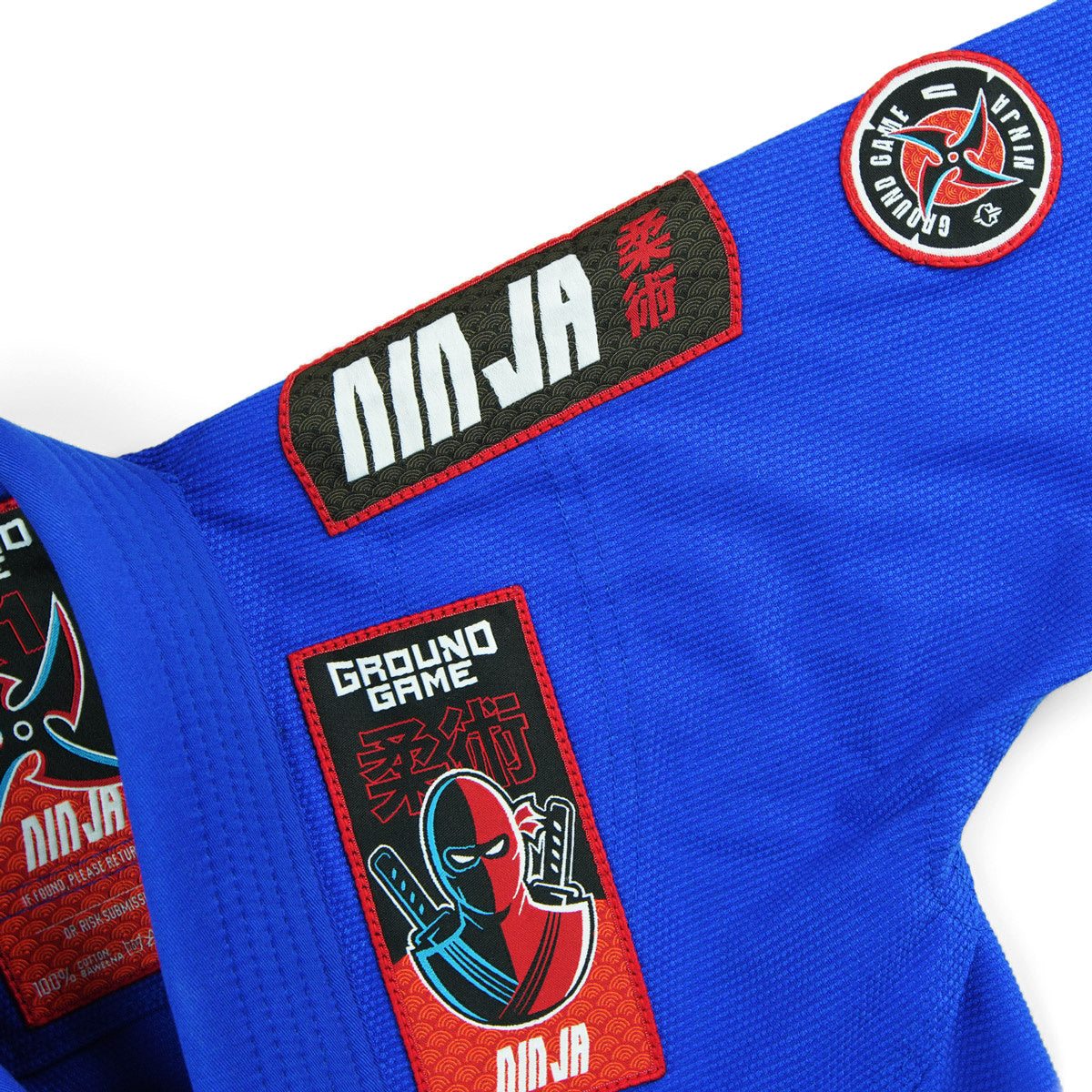 Kimono Copii Brazilian Jiu Jitsu GROUND GAME Ninja - Albastru