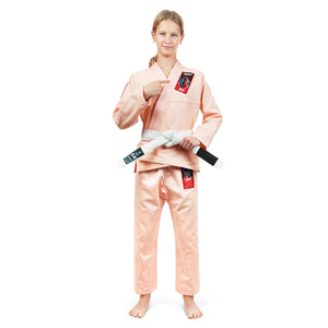 Kimono Copii Brazilian Jiu Jitsu GROUND GAME Ninja - Peach