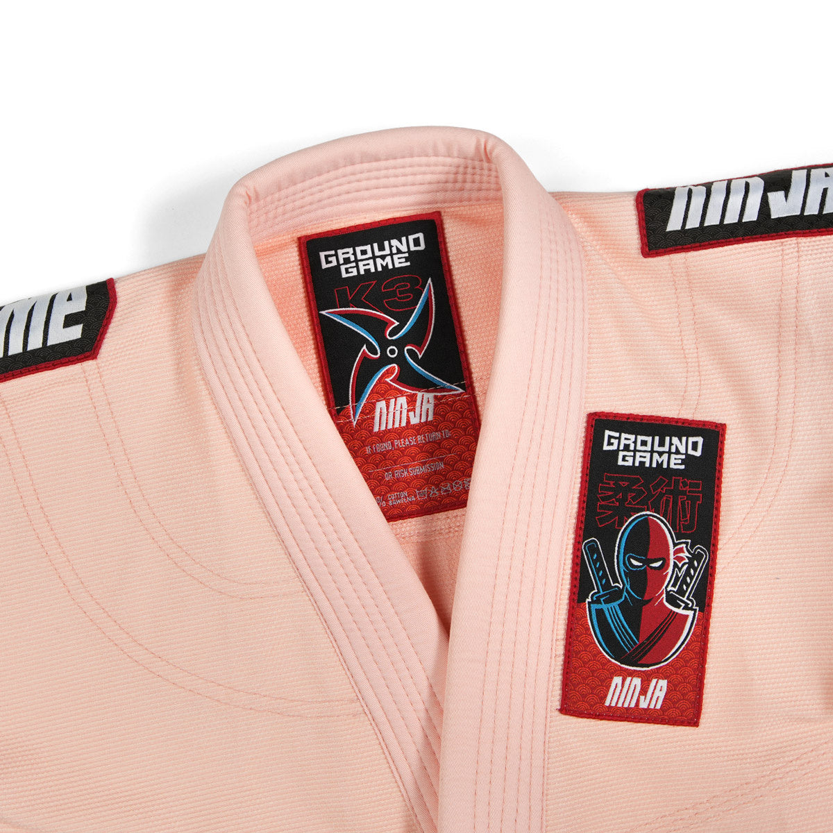 Kimono Copii Brazilian Jiu Jitsu GROUND GAME Ninja - Peach