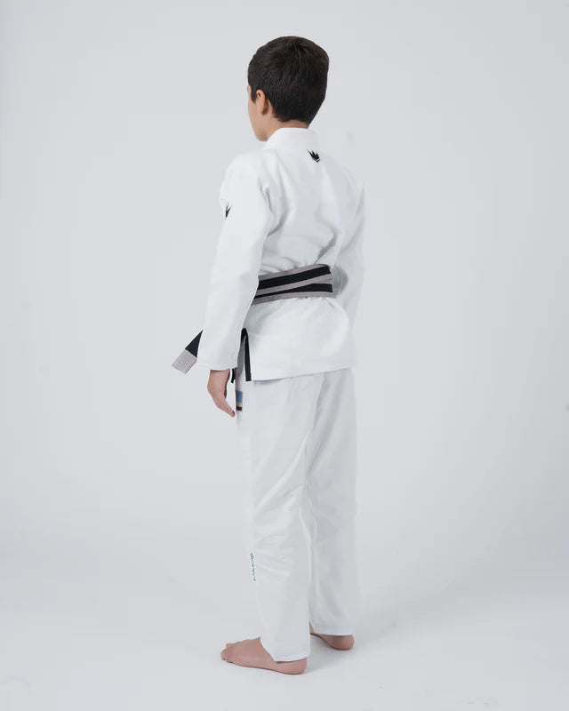 Kimono Copii Brazilian Jiu Jitsu KINGZ Nano 3.0 Gi - Alb - ( Varianta 2024 )