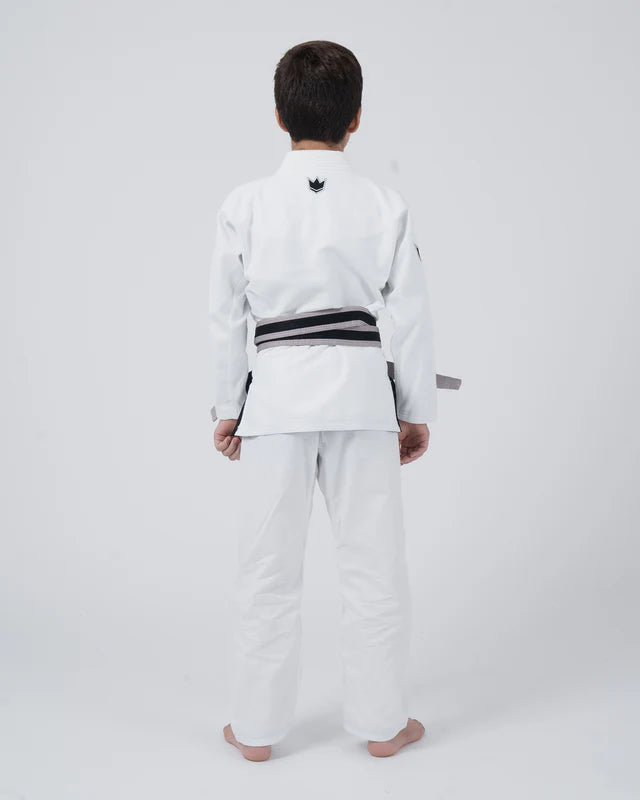 Kimono Copii Brazilian Jiu Jitsu KINGZ Nano 3.0 Gi - Alb - ( Varianta 2024 )