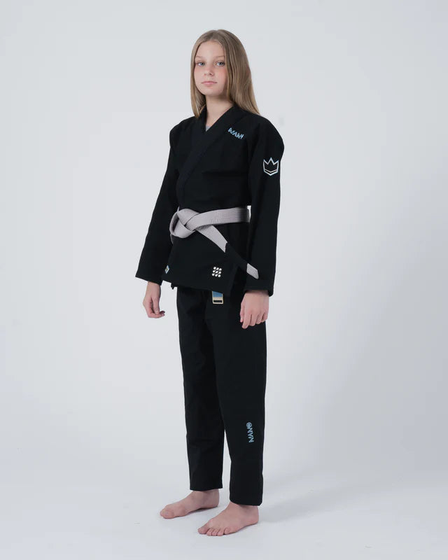 Kimono Copii Brazilian Jiu Jitsu – Kingz Nano 3.0 Gi – Negru (Varianta 2024)