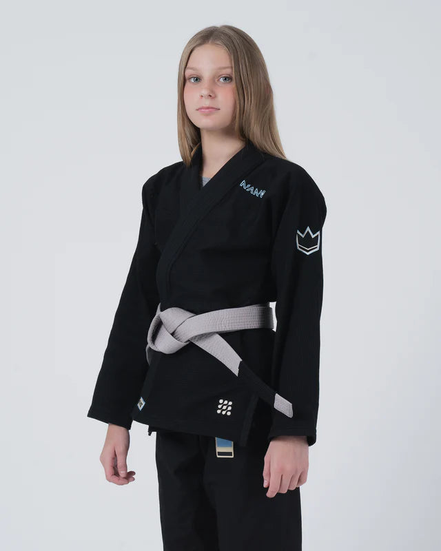 Kimono Copii Brazilian Jiu Jitsu – Kingz Nano 3.0 Gi – Negru (Varianta 2024)