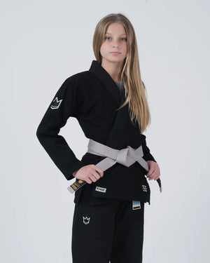 Kimono Copii Brazilian Jiu Jitsu – Kingz Nano 3.0 Gi – Negru (Varianta 2024)