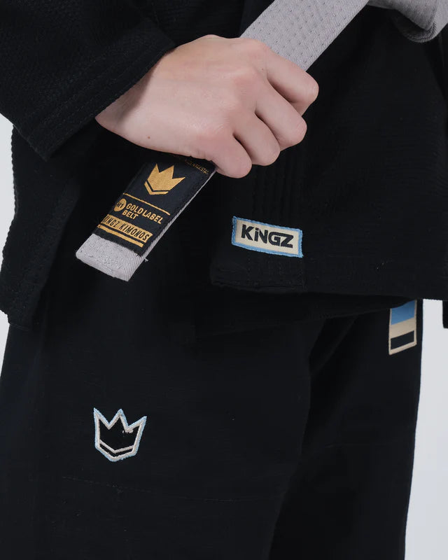 Kimono Copii Brazilian Jiu Jitsu – Kingz Nano 3.0 Gi – Negru (Varianta 2024)