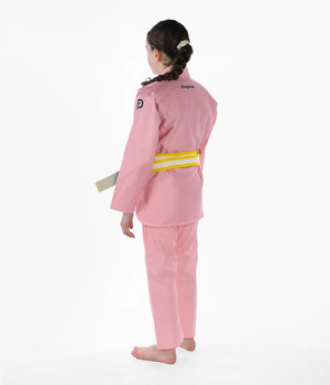 Kimono Copii Brazilian Jiu Jitsu PROGRESS The Academy - Roz(Centura Alba Inclusa)