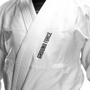 Kimono Femei Brazilian Jiu Jitsu GROUND FORCE Basic Gi V2 - Alb