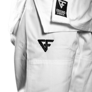 Kimono Femei Brazilian Jiu Jitsu GROUND FORCE Basic Gi V2 - Alb