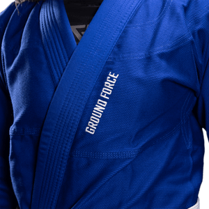Kimono Femei Brazilian Jiu Jitsu GROUND FORCE Basic Gi V2 - Albastru