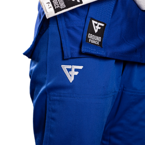 Kimono Femei Brazilian Jiu Jitsu GROUND FORCE Basic Gi V2 - Albastru