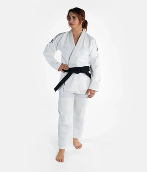 Kimono Femei Brazilian Jiu Jitsu PROGRESS The Academy - Alb