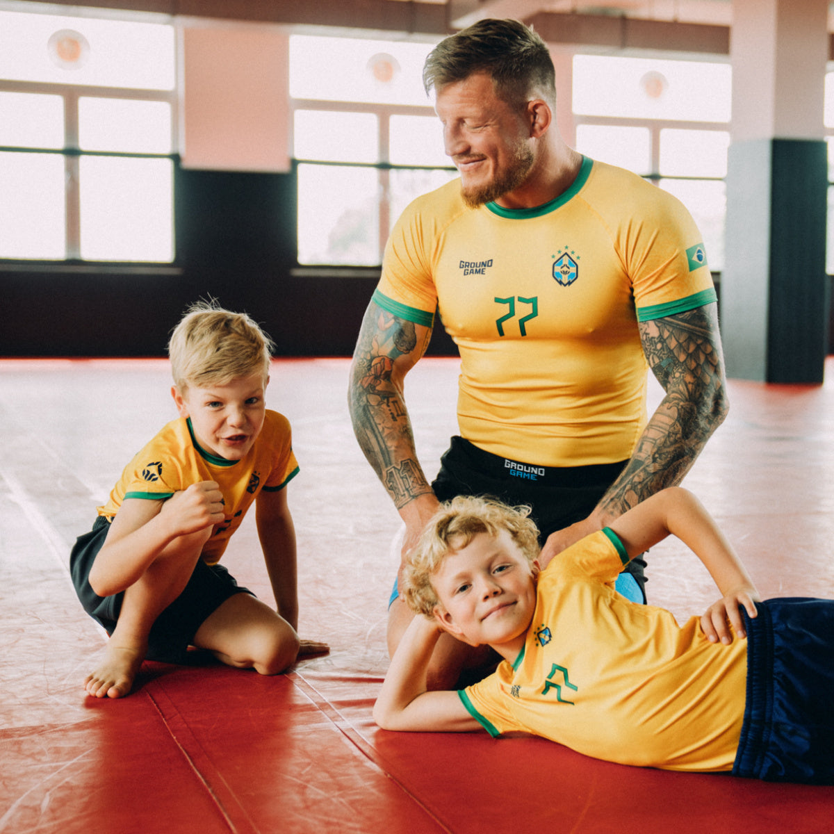 Rashguard Copii Maneca Scurta GROUND GAME Brazil