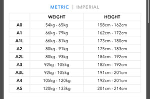 Tabel marimi 2 Kimono Brazilian Jiu Jitsu PROGRESS Alb Adulti