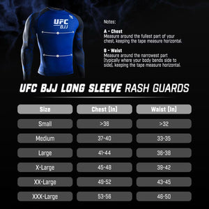 Rashguad Maneca Lunga HAYABUSA X UFC - Negru / Albastru