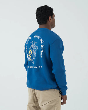 KINGZ Hoodie/Sweatshirt Bluza KINGZ Fearless Crew - Albastra