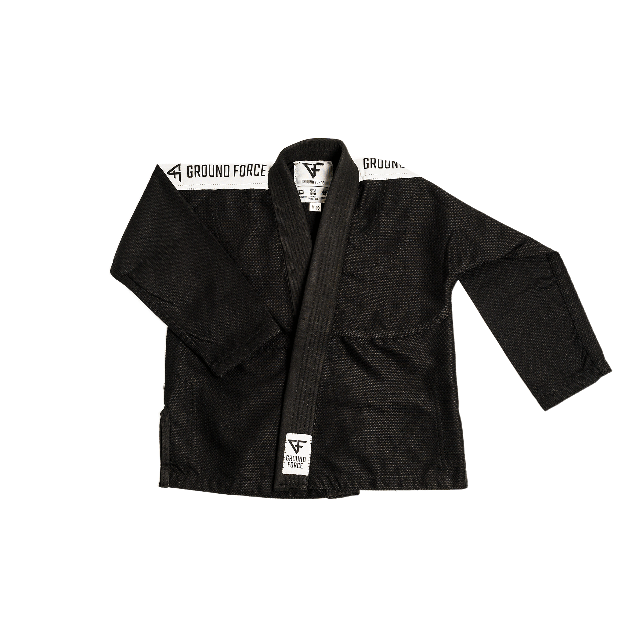 Ground Force BJJ Gi Ground Force Basic Kids Gi Black(Centura Alba Inclusa)