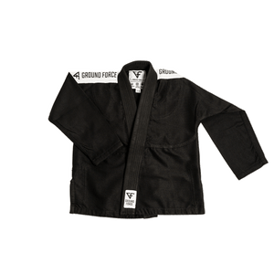 Ground Force BJJ Gi Ground Force Basic Kids Gi Black(Centura Alba Inclusa)