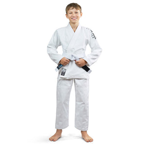 Ground Game BJJ GI Kimono Copii Brazilian Jiu Jitsu GROUND GAME Spartan - Alb