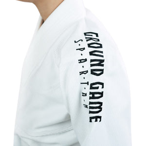 Ground Game BJJ GI Kimono Copii Brazilian Jiu Jitsu GROUND GAME Spartan - Alb