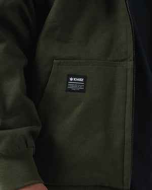 Kingz Jacket/Coat Men Kingz Canvas Jacket Green
