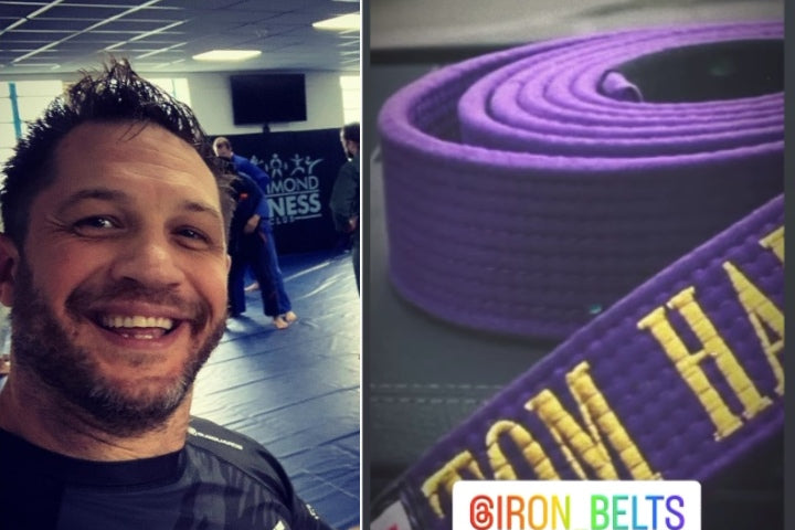 Tom Hardy a fost promovat la centura mov in BJJ!