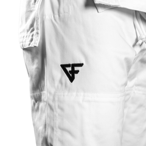 Kimono Brazilian Jiu Jitsu GROUND FORCE Basic Gi V2 - Alb