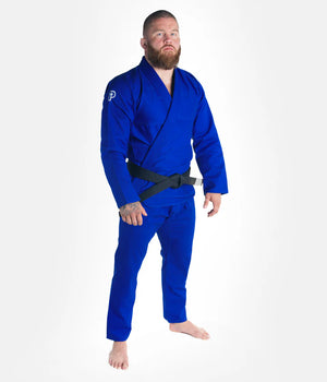 Kimono Brazilian Jiu Jitsu PROGRESS The Academy - Albastru ( Centura Alba Inclusa )