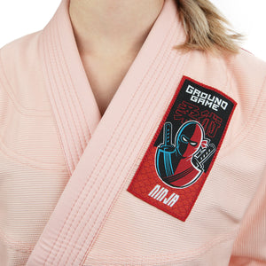 Kimono Copii Brazilian Jiu Jitsu GROUND GAME Ninja - Peach