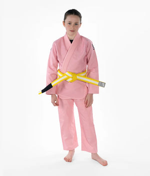 Kimono Copii Brazilian Jiu Jitsu PROGRESS The Academy -  Roz(Centura Alba Inclusa)