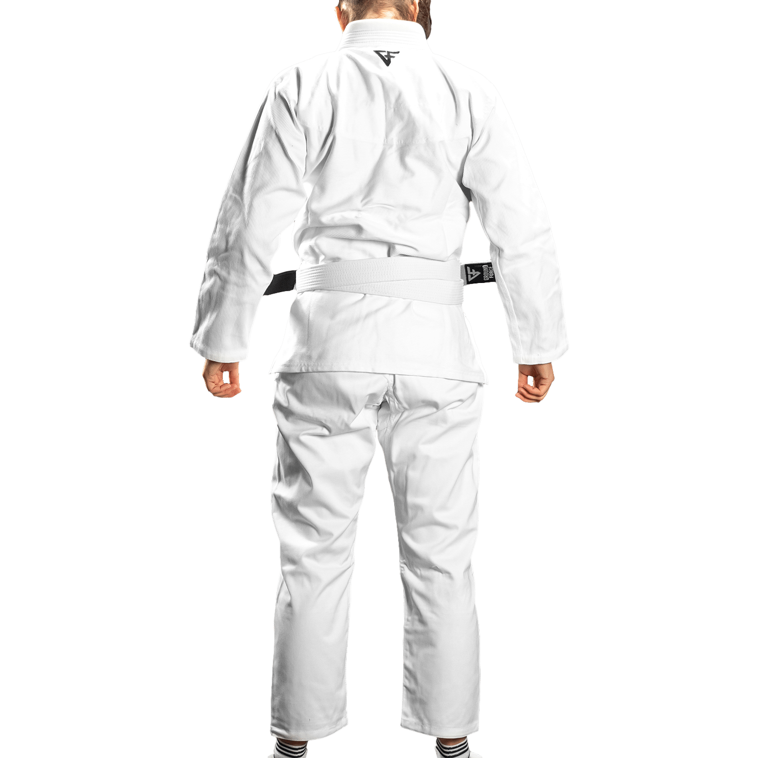 Kimono Femei Brazilian Jiu Jitsu GROUND FORCE Basic Gi V2 - Alb