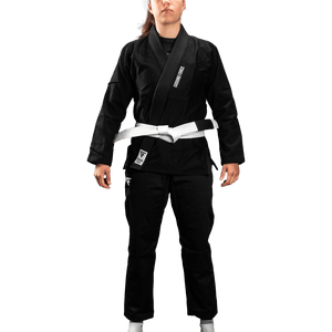 Kimono Femei Brazilian Jiu Jitsu GROUND FORCE Basic Gi V2 - Negru