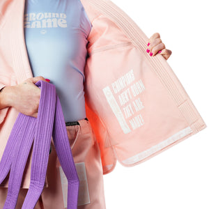Kimono Femei Brazilian Jiu Jitsu GROUND GAME Champion 3.0 Peach 