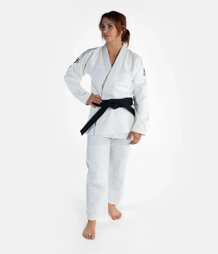 Kimono Femei Brazilian Jiu Jitsu PROGRESS The Academy - Alb
