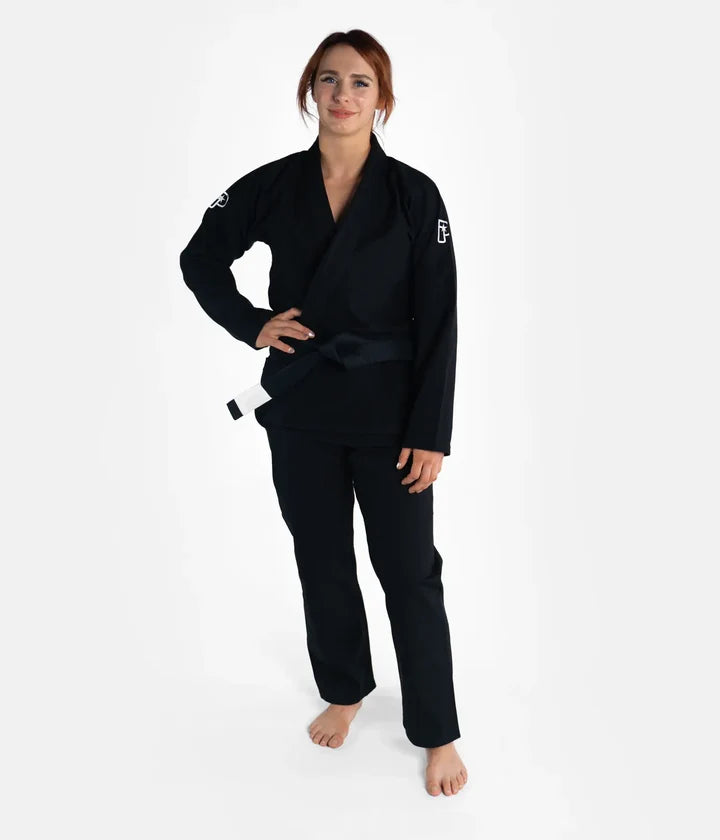 Kimono Femei Brazilian Jiu Jitsu PROGRESS The Academy - Negru