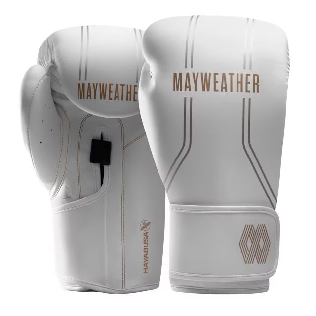 Manusi Box HAYABUSA X MAYWEATHER Contender - Alb / Auriu