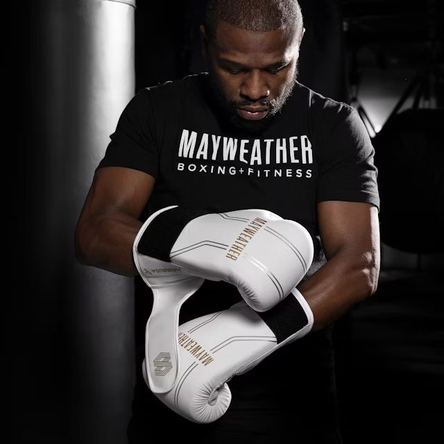 Manusi Box HAYABUSA X MAYWEATHER Contender - Alb / Auriu