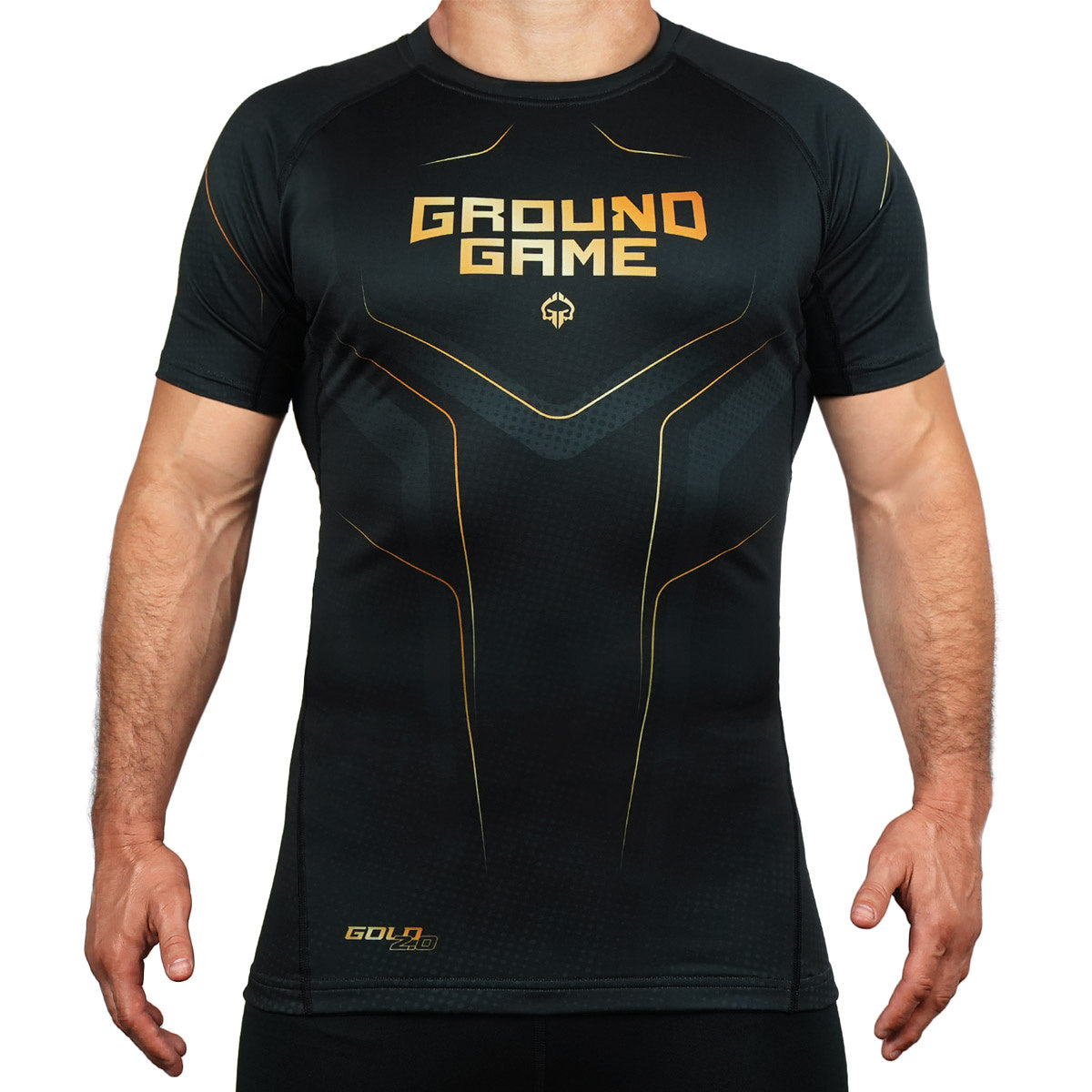 Rashguard Maneca Scurta GROUND GAME Gold 2.0