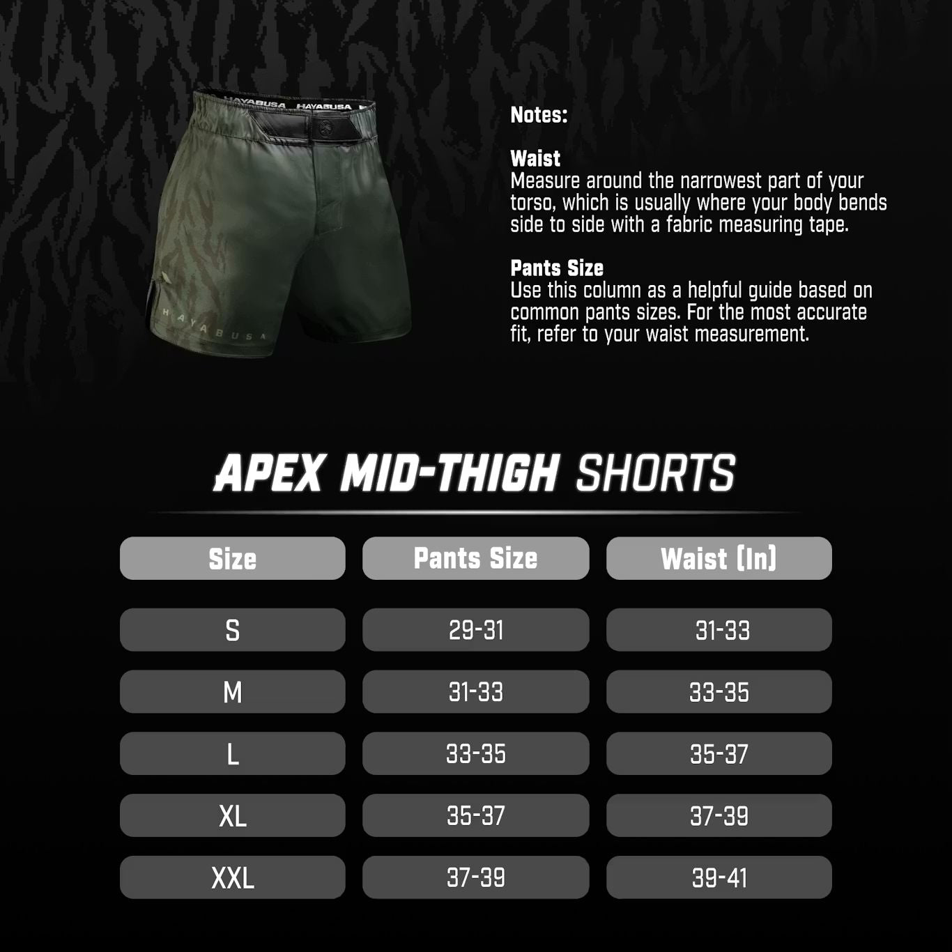 Short BJJ / MMA HAYABUSA Apex Mid-Thigh - Alb