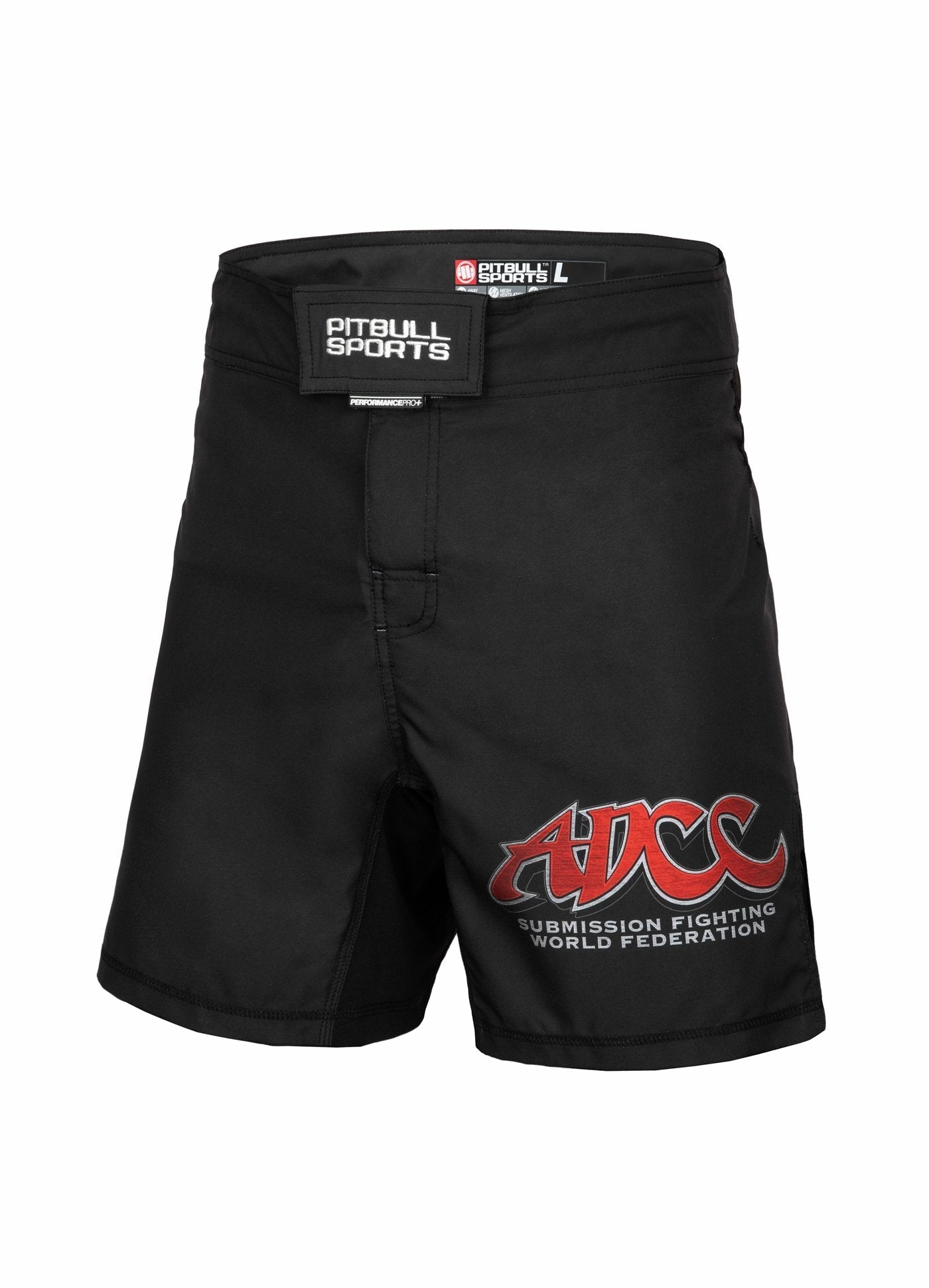 Pit Bull West Coast ADCC Shorts S Grappling Shorts ADCC 2021 Black