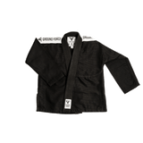 Kimono Copii Brazilian Jiu Jitsu GROUND FORCE Basic Gi - Negru (Centura Alba Inclusa)