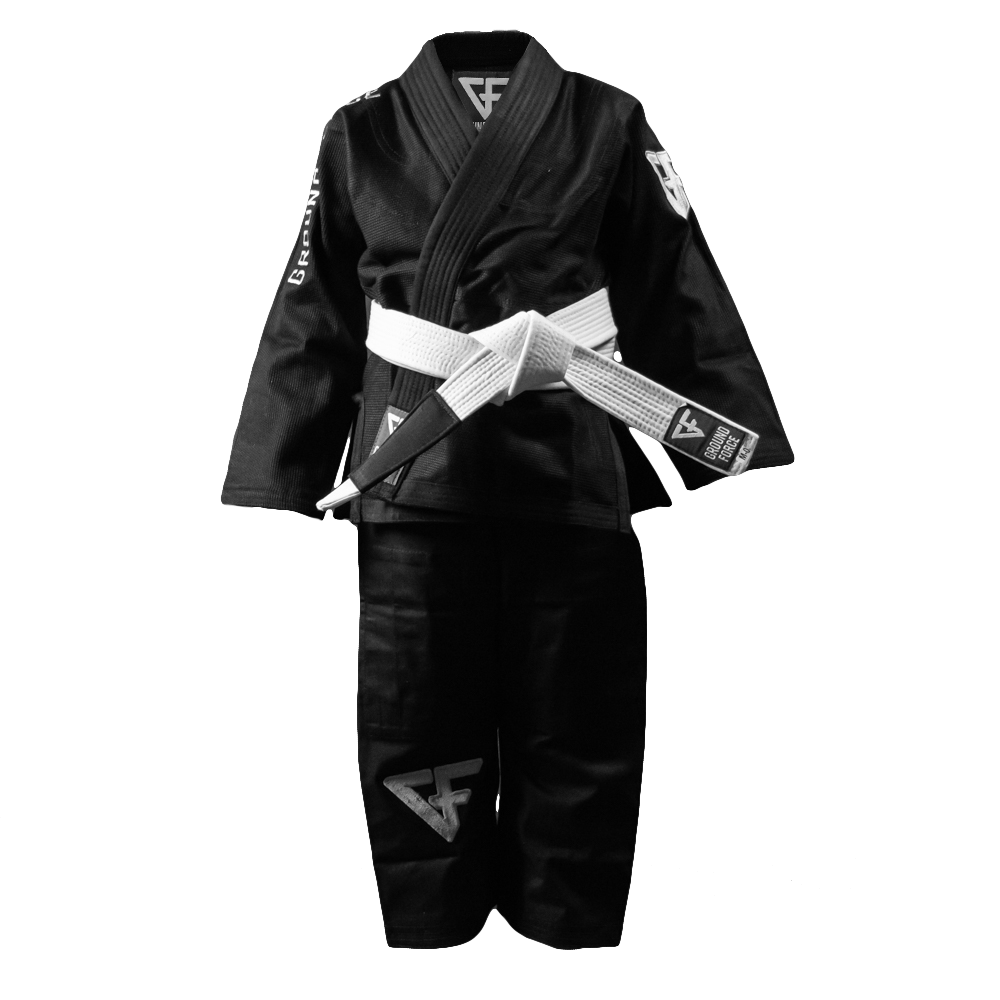 Ground Force BJJ GI KIDS M00 / Black Ground Force Premium Kids Gi (Fără centură)