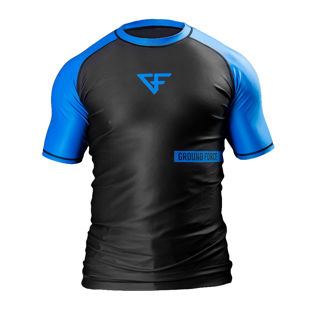 Ground Force Rashguard XS GROUND FORCE Rank Rashguard Short Sleeve Blue